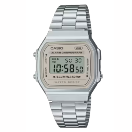Casio Vintage A168WA-8A Silver Stainless Steel Band Men Watch / Women Watch